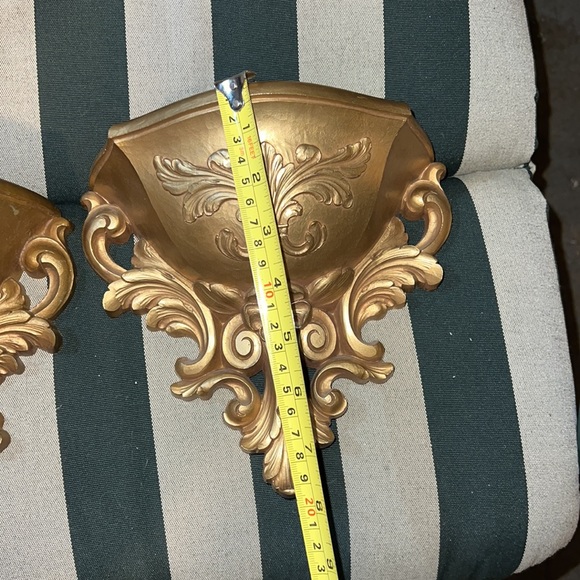 Two MCM Hollywood Regency HOMCO Wall Pockets - Picture 8 of 8